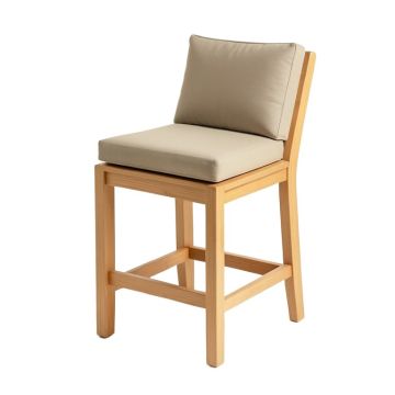 Docklands 30 '' Wood Patio Bar Stool With Cushion