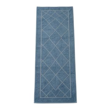 Fern Bend Narrow Runner Rug - Blue