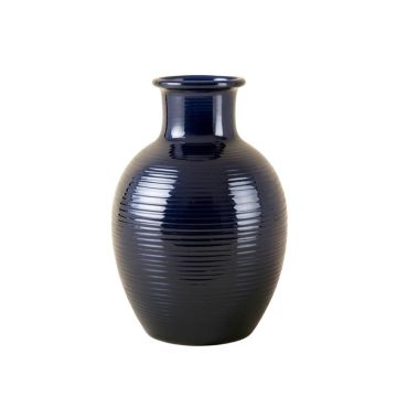 Ash Canyon Empty Decorative Vase - Navy