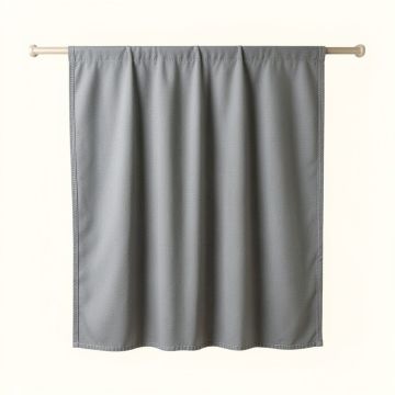Briar Crest Shower Curtain Hanging Flat From A Plain Rod - Gray (synthetic illustration; no displayed measurements)