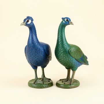 Cadott Peacocks 2 Piece Garden Statue Set (synthetic illustration; no displayed measurements)