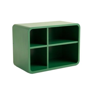 Slate Bend Low Toy Storage Unit - Green (synthetic illustration; no displayed measurements)