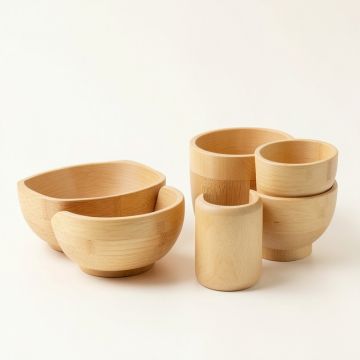 Mcrae Bamboo 4 Piece Bathroom Accessory Set (synthetic illustration; no displayed measurements)