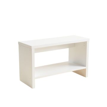 Cove Bluff Narrow Outdoor Storage Bench - White