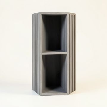 Fern Bluff Narrow Cubby Tower - Gray (synthetic illustration; no displayed measurements)