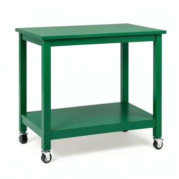 Wren Dell Empty Rolling Workshop Cart - Green (synthetic illustration; no displayed measurements)