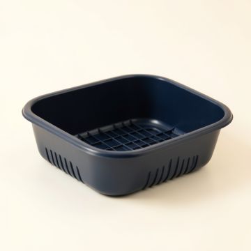 Moss Edge Empty Under-Desk Cable Tray - Navy (synthetic illustration; no displayed measurements)