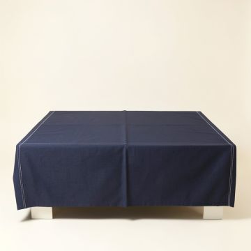 Rowan Dell Flat Bed Sheet - Navy (synthetic illustration; no displayed measurements)