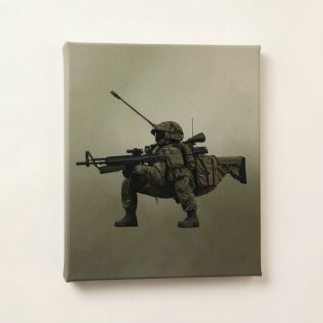 Canadian Military Army Graphic Art On Canvas (synthetic illustration; no displayed measurements)