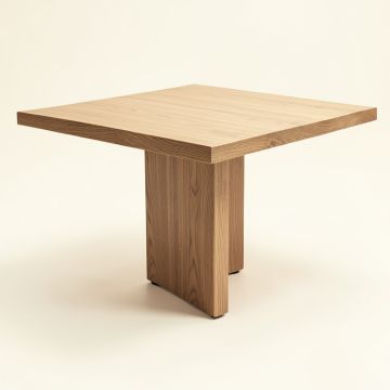 Wonderly Pedestal Extendable Solid Wood Dining Table (synthetic illustration; no displayed measurements)