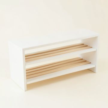 Shore Brook Shoe Storage Bench - White (synthetic illustration; no displayed measurements)