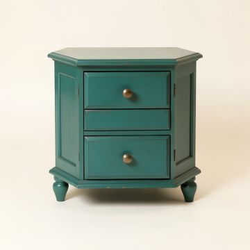 Bayviewpark 1 - Drawer Nightstand In Antique Teal (synthetic illustration; no displayed measurements)