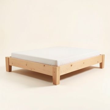Evie Solid Wood Platform Bed (synthetic illustration; no displayed measurements)