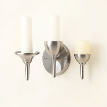 3 Piece Stainless Steel Wall Sconce Set (synthetic illustration; no displayed measurements)