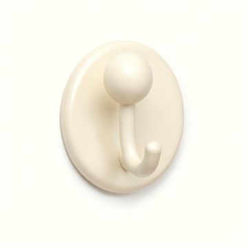 Summit Canyon Wall-Mounted Robe Hook - Ivory (synthetic illustration; no displayed measurements)