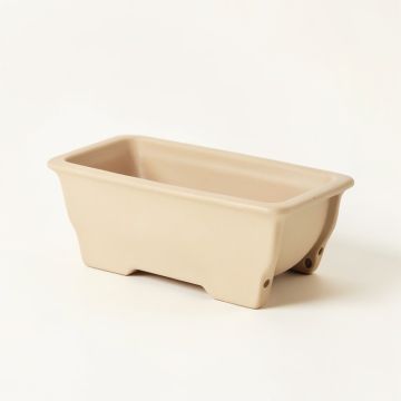 Brook Bluff Empty Railing Planter With Integral Brackets - Beige (synthetic illustration; no displayed measurements)