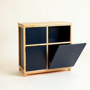 Pine Bluff Freestanding Pull-Out Hamper Cabinet - Navy (synthetic illustration; no displayed measurements)