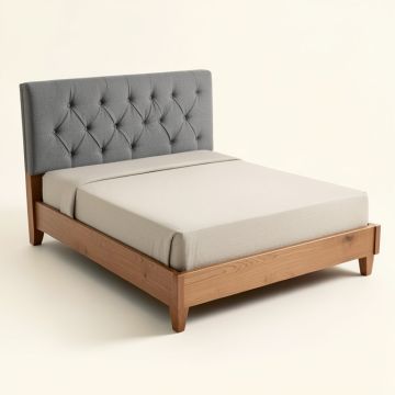 QA King Tufted Low Profile Standard Bed