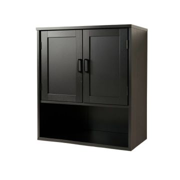 Rowan Crossing Wall-Mounted Laundry Cabinet - Black