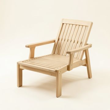 Hazel Dale Outdoor Lounge Chair - Beige (synthetic illustration; no displayed measurements)