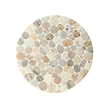 0.75 '' X 0.75 '' Marble Penny Round Mosaic Wall & Floor Tile
