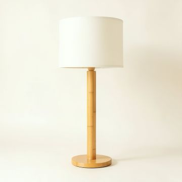 Slate Crossing Floor Lamp With A Plain Fabric Shade - Ivory (synthetic illustration; no displayed measurements)