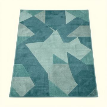 Amato Geometric Teal Area Rug (synthetic illustration; no displayed measurements)