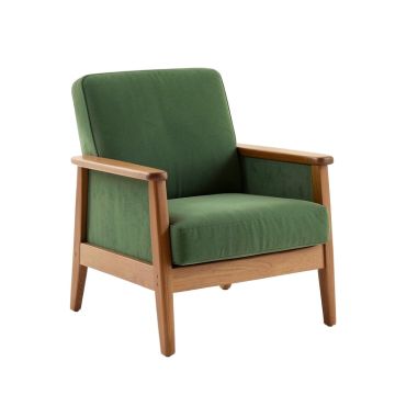 Sage Bend Upholstered Armchair - Green