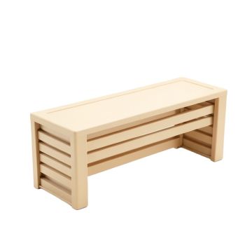 Harbor Crossing Narrow Outdoor Storage Bench - Beige