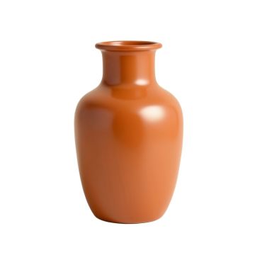 Spruce Branch Empty Decorative Vase - Terracotta