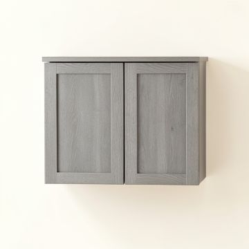 Fern Bend Wall-Mounted Entry Cabinet - Gray (synthetic illustration; no displayed measurements)
