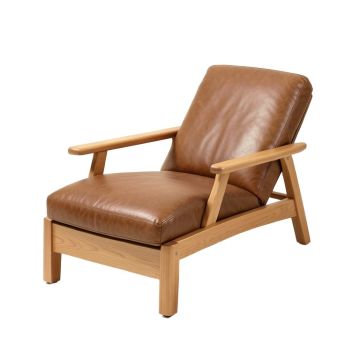Paul Leather Chaise Lounge