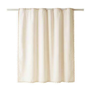 Alder Dale Shower Curtain Hanging Flat From A Plain Rod - Ivory