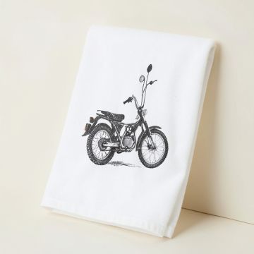 Michie Image And Dirt Lover Text With Distressed Dirt Bike Hand Towel (synthetic illustration; no displayed measurements)