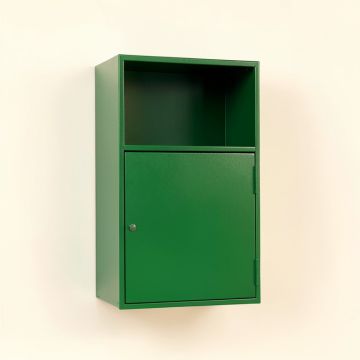 Pine Arc Wall-Mounted Entry Cabinet (synthetic illustration; no displayed measurements)