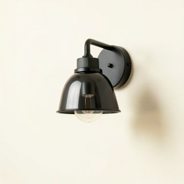 Summit Bluff Wall Sconce Mounted On A Plain Wall - Black (synthetic illustration; no displayed measurements)