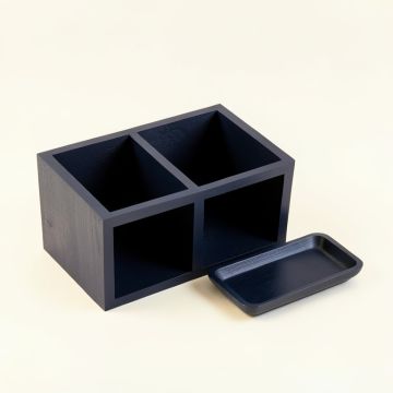 Reed Arc Empty Coffee-Station Organizer - Navy (synthetic illustration; no displayed measurements)