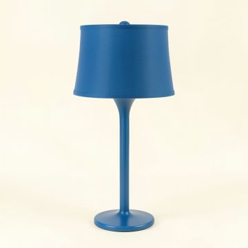 Clay Crest Floor Lamp With A Plain Fabric Shade - Blue (synthetic illustration; no displayed measurements)