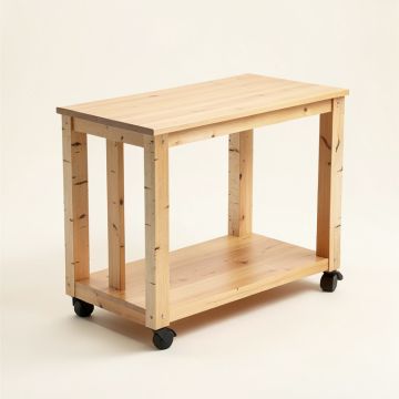 Selborne Solid Wood Kitchen Cart (synthetic illustration; no displayed measurements)