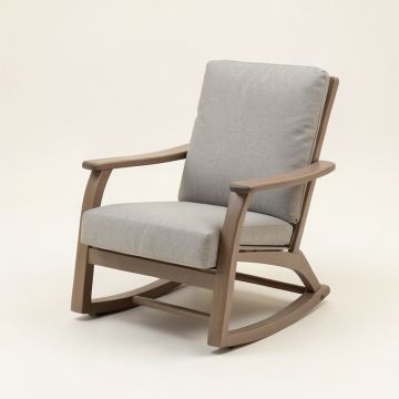 Saundra Iron Outdoor Patio Rocking Chair (synthetic illustration; no displayed measurements)
