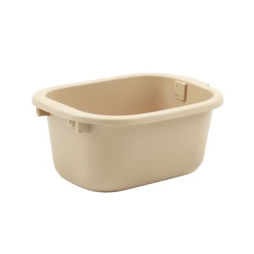 Brook Bend Empty Railing Planter With Integral Brackets - Beige (synthetic illustration; no displayed measurements)