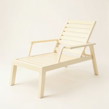 Meadow Bluff Outdoor Lounge Chair - Cream (synthetic illustration; no displayed measurements)