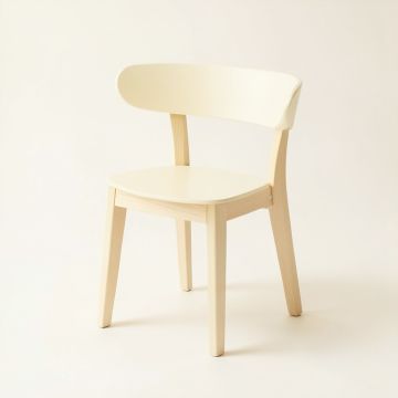 Oak Arc Small Chair - Cream (synthetic illustration; no displayed measurements)
