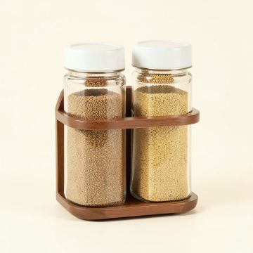 Tower Salt And Sugar Container 2 Jar Spice Rack (synthetic illustration; no displayed measurements)