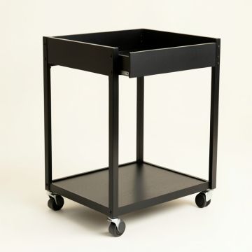 Aspen Branch Empty Rolling Workshop Cart - Black (synthetic illustration; no displayed measurements)