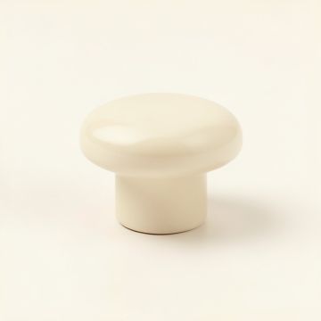 Linden Arc Cabinet Knob Without Packaging - Cream (synthetic illustration; no displayed measurements)