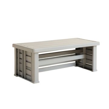 Shore Canyon Narrow Outdoor Storage Bench - Gray