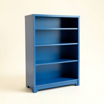 Maple Crest Freestanding Bookcase - Blue (synthetic illustration; no displayed measurements)