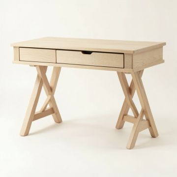 Hill Falls Writing Desk - Beige (synthetic illustration; no displayed measurements)