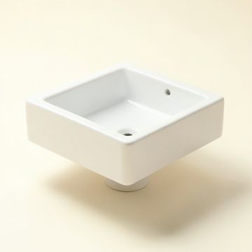 Rectangular Undermount Bathroom Sink With Overflow (synthetic illustration; no displayed measurements)